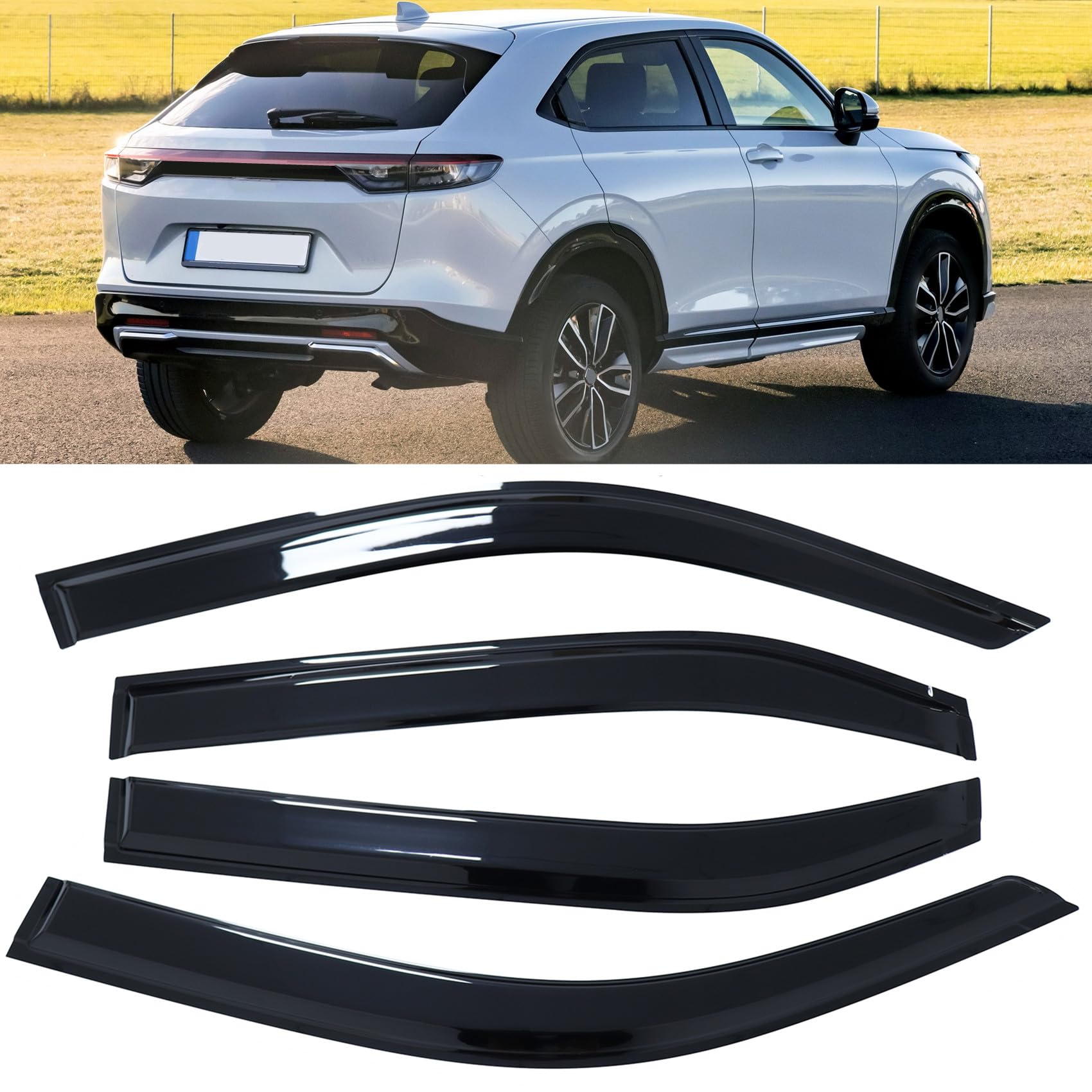 Photo 1 of MOFANS Window Visor Deflectors Rain Guards Fit for Honda HR-V HRV 2023 LX EX-L Sport Black 4-Pack