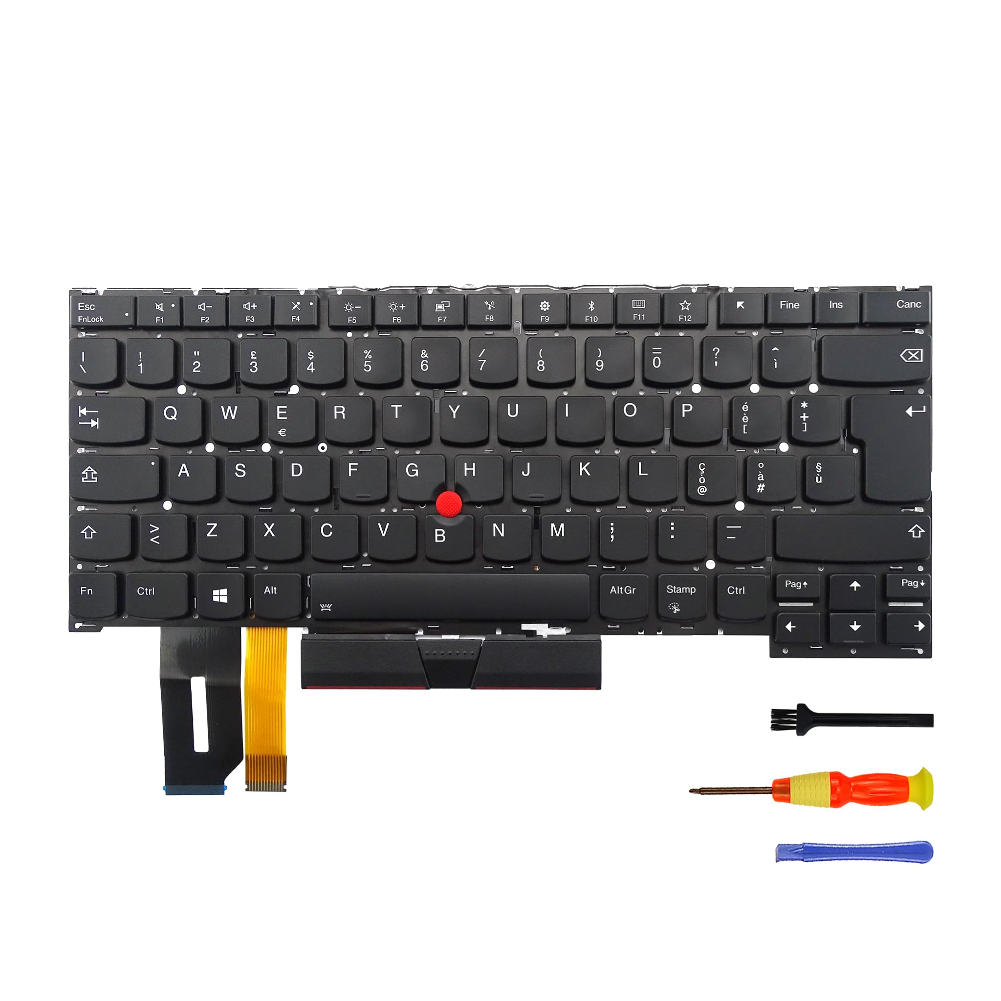 Tastiera di ricambio, trackpoint, strumenti di installazione per Lenovo Thinkpad T490S T495 T495S T14s Gen 1 Gen 2 P1 Gen1 Gen2 Thinkpad X1 Extreme Gen 1 & Gen 2 & Gen 3 (italiano/italiano)