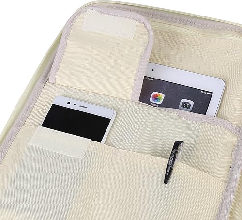 Miniatura 4 de Bolsa de documentos A4, carpeta de archivos A4, organizador de cartera multifuncional con cremallera, bolsa de viaje para iPad, teléfonos,