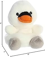 Vista 5 de Aurora® Adorable Palm Pals™ Alina Swan™ Stuffed Animal - Pocket-Sized Play - Collectable Fun - White 5 Inches