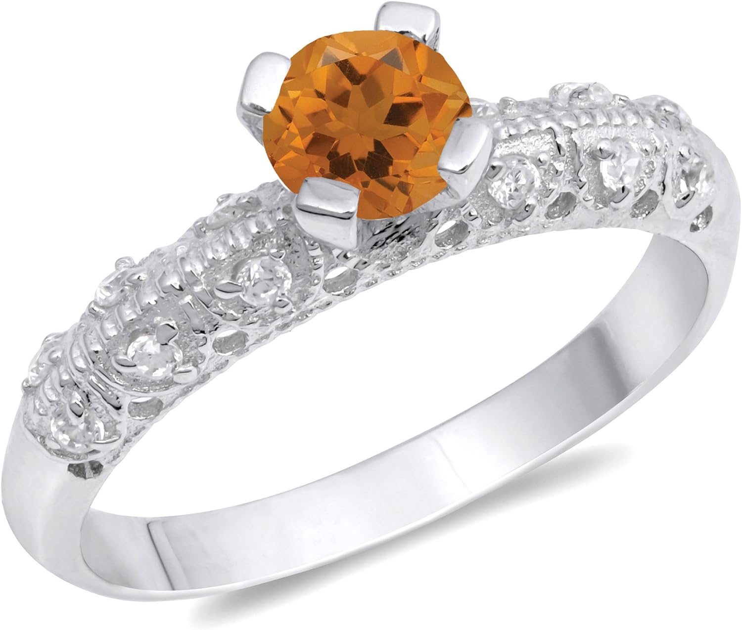 CHOOSE YOUR COLOR Sterling Silver Round Ring