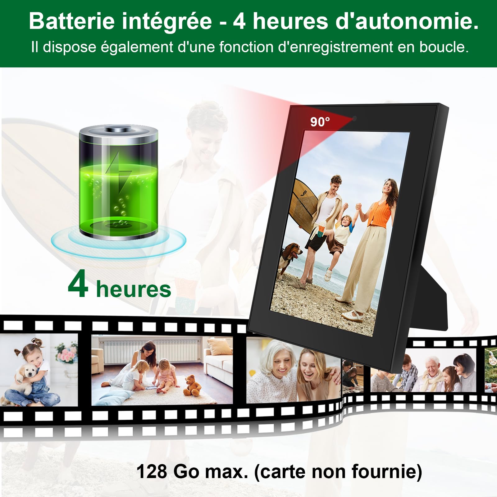 Portable Mini Caméra HD1080P, Micro Caméra Espion Vidéo/Photo