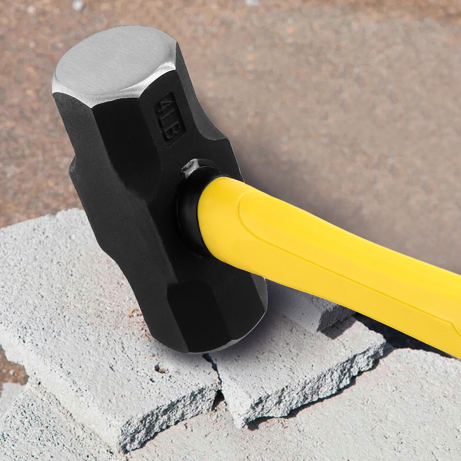 SOUJAP Mini-Stahl-Vorschlaghammer, Klumpenhammer mit Griff für Landschaftsbau, Heimdekoration, 1,8 kg, 2 Stück