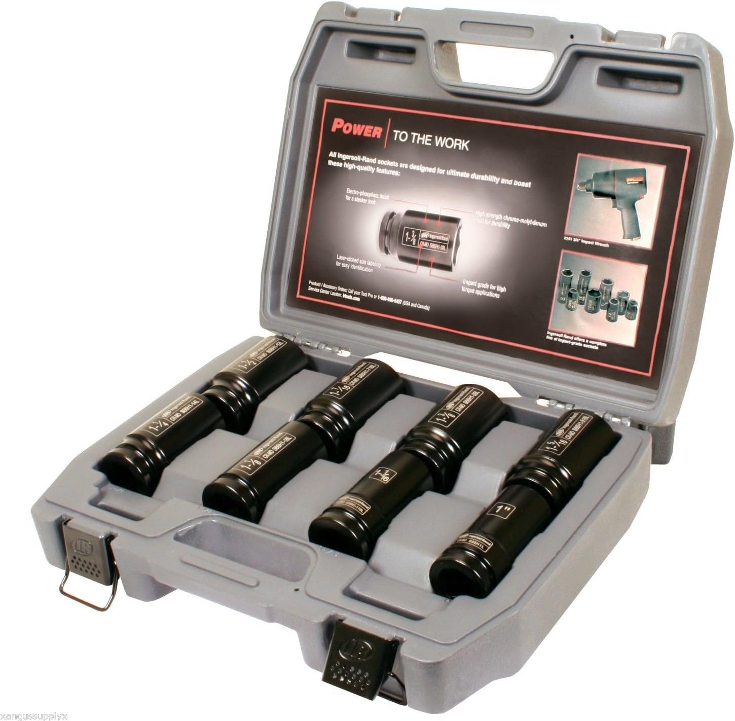 Ingersoll Rand SK6H8L 3/4-Inch Drive 8-Piece SAE Deep Impact Socket Set