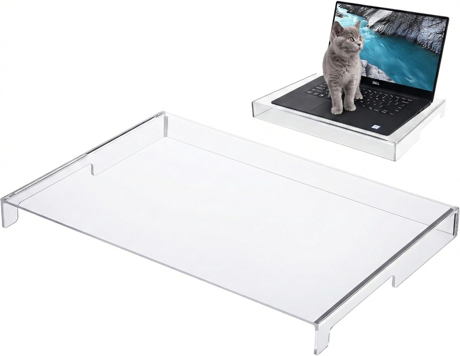 Veemoon 15.6inch Laptop Acrylic Keyboard Cover Anti-Cat Laptop Keyboard Cover Clear Mechanical Keyboard Dust Cover Computer Transparent Waterproof Protector Case for Home School Office