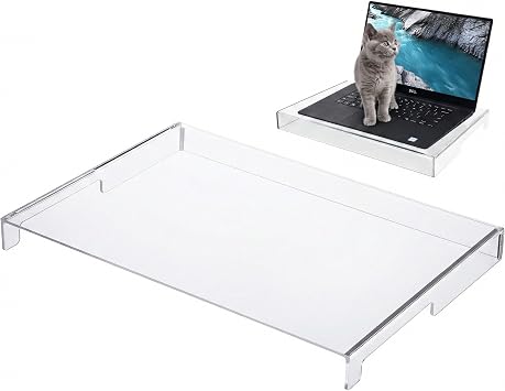 Veemoon 15.6inch Laptop Acrylic Keyboard Cover Anti-Cat Laptop Keyboard Cover Clear Mechanical Keyboard Dust Cover Computer Transparent Waterproof Protector Case for Home School Office
