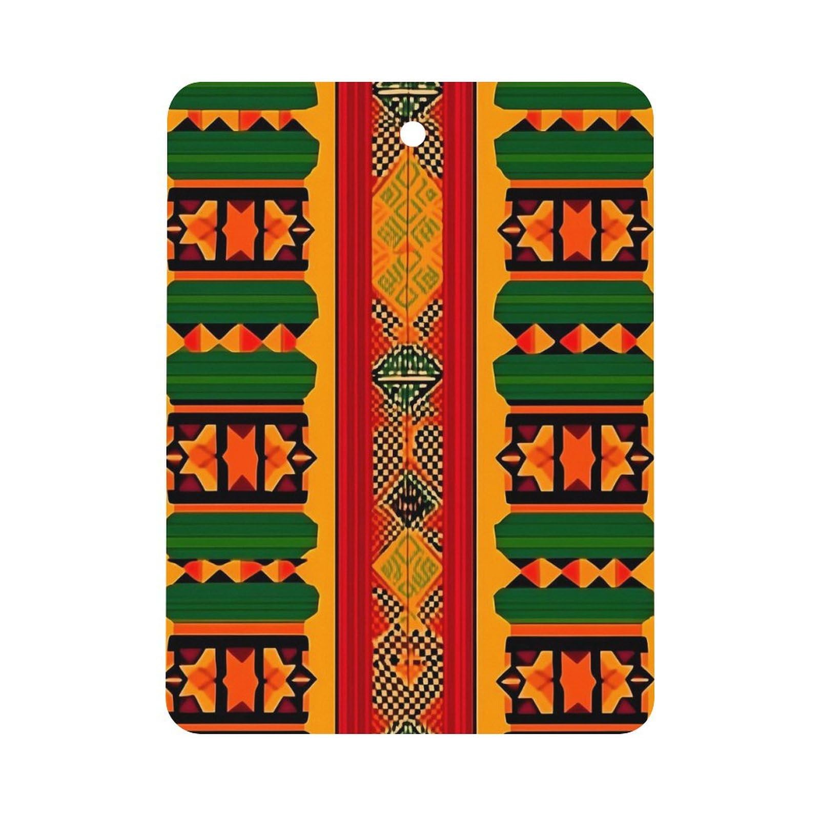 African Print Traditional Tribal Car Air Freshener Hanging Aromatherapy Tablets for Car Accessories Square