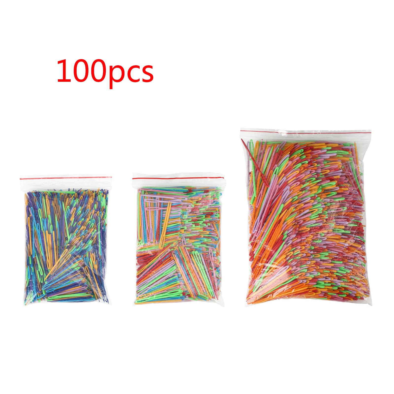 100 aghi da cucito con occhio grande, 5,5 cm/6,9 cm/8,9 cm, aghi da ricamo