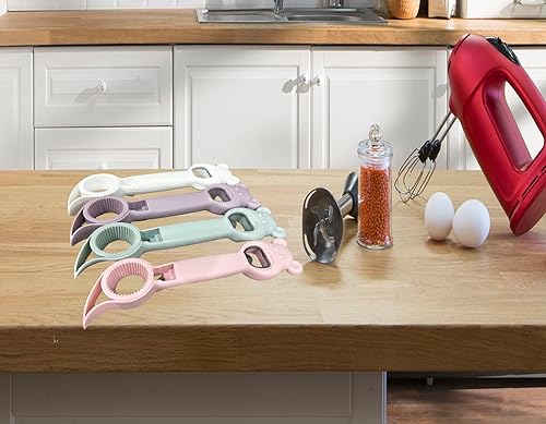 Miniatura 5 de 4 abrelatas multifunción abridor de botellas y cerveza abridor de botellas 4 en 1 bonito abridor de osos para ancianos niños y pacientes con