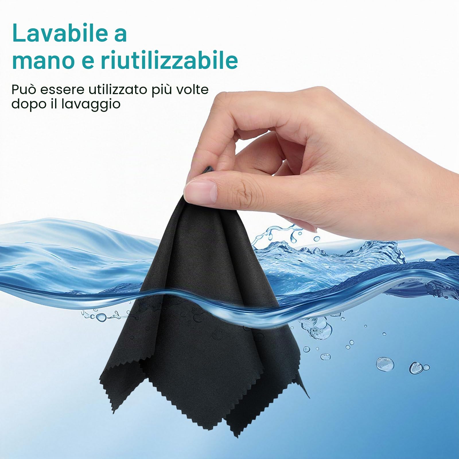 40 Panni In Microfibra AiQInu 20x20 Cm Per Pulire Occhiali, Lenti, Schermi E Superfici Delicate