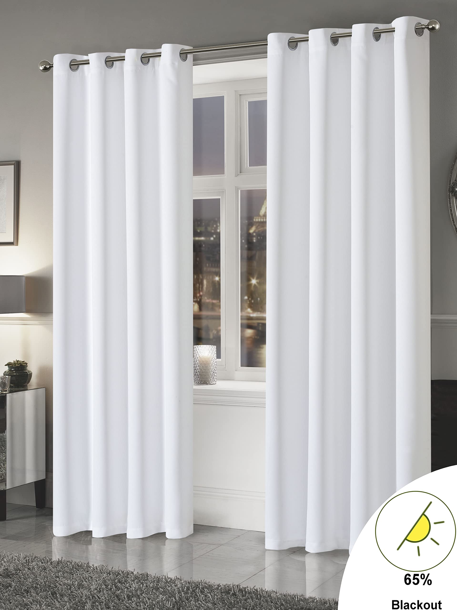 Olivia Rocco Cortinas Opacas Con Ojales, Cortinas Térmicas Opacas