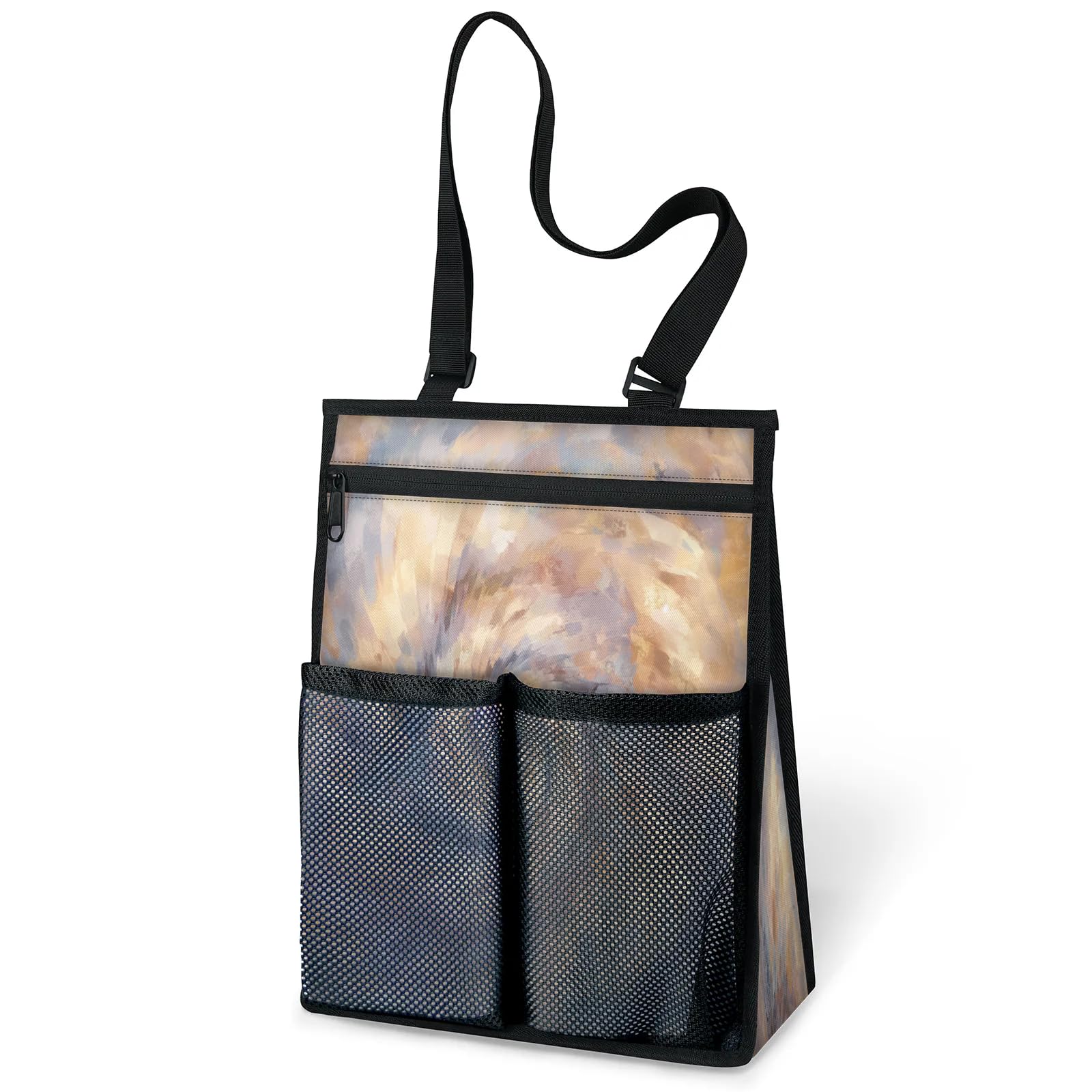 Ourtheme Tie-dye Spiral Portable Shower Bag for Travel Gym Camp Beach Tote Shower Caddy Bags Hanging Toiletry Organizer