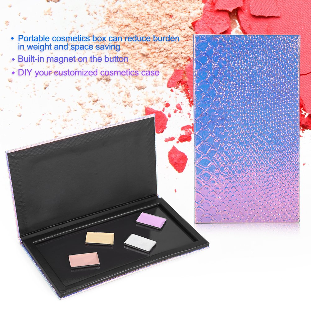Tavolozza Ombretti Vuota Magnetica 18x10 cm, Palette Trucco Fai Te con Effetto Cangiante Scatola Porta Cosmetici per Rosa, Fondotinta, Cipria, Viaggio