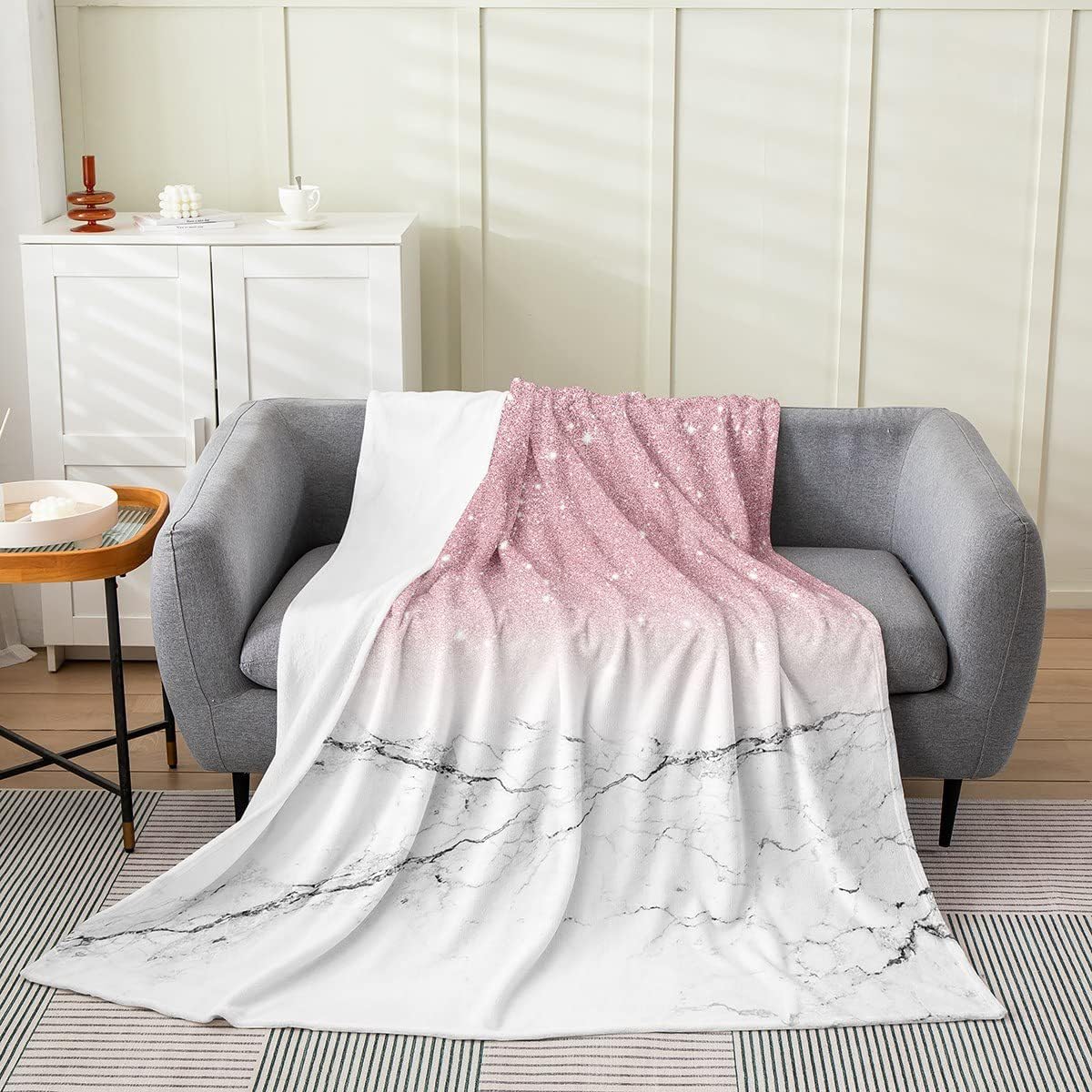 Couverture en peluche brillante anti-froid pour canapé-lit convertible