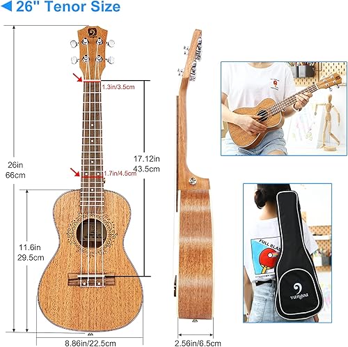 Miniatura 6 de Ukelele de concierto, ukelele de 23 pulgadas, kit eléctrico de caoba para principiantes, paquete profesional de cuatro cuerdas, ukelele hawaiano,