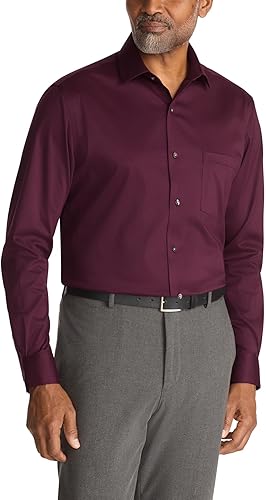Miniatura 21 de Van Heusen Camisa de vestir para hombre, ajuste regular, cuello flexible, elástica, sin arrugas