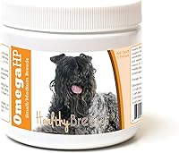 Vista 206 de Healthy Breeds Schnauzer en miniatura Omega HP Ácido graso para piel y pelaje Masticables suaves 60