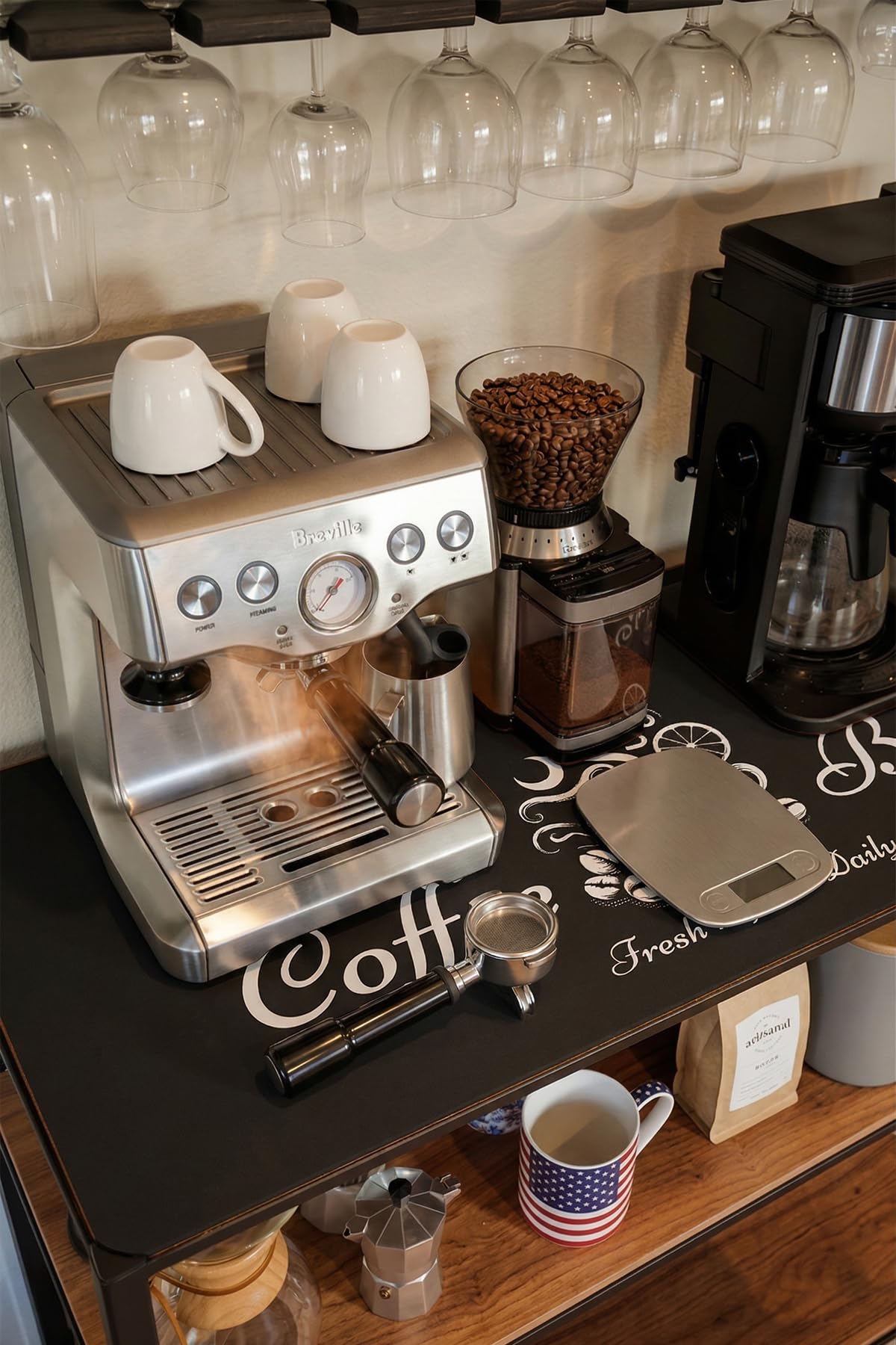 Valerine Life Barista Matı Sıvı Geçirmez Büyük Boy XXL Kahve Makinesi Pad 40x90cm Kaymaz Taban