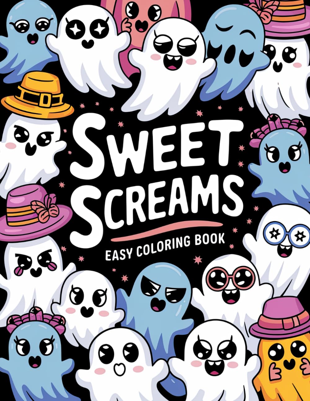 Sweet Screams Easy Coloring Book: Spooky and Simple Halloween Fun for Everyone
