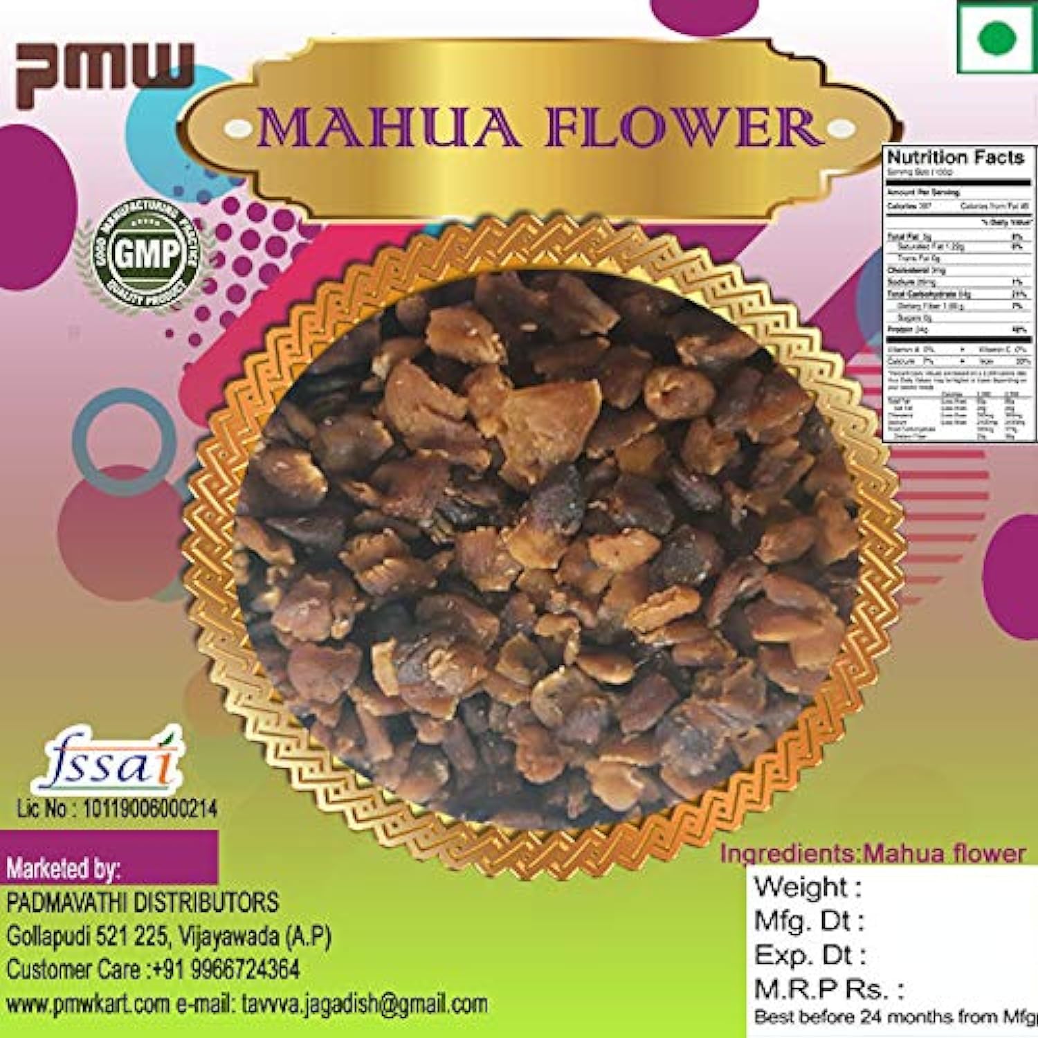 Pmw Mahua /Madhuca Longifolia /Illipe Dried Flower - 100 Grams
