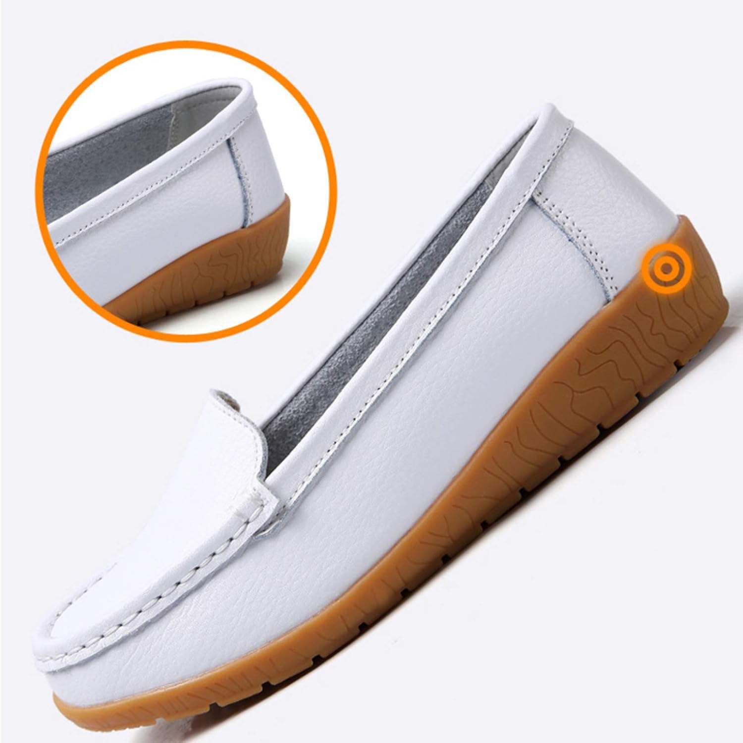 [PANLON] レディース 可愛い モカシン 厚底 シューズ スリッポン ナースシューズ ローファーシューズ 厚底スリッポン 厚底