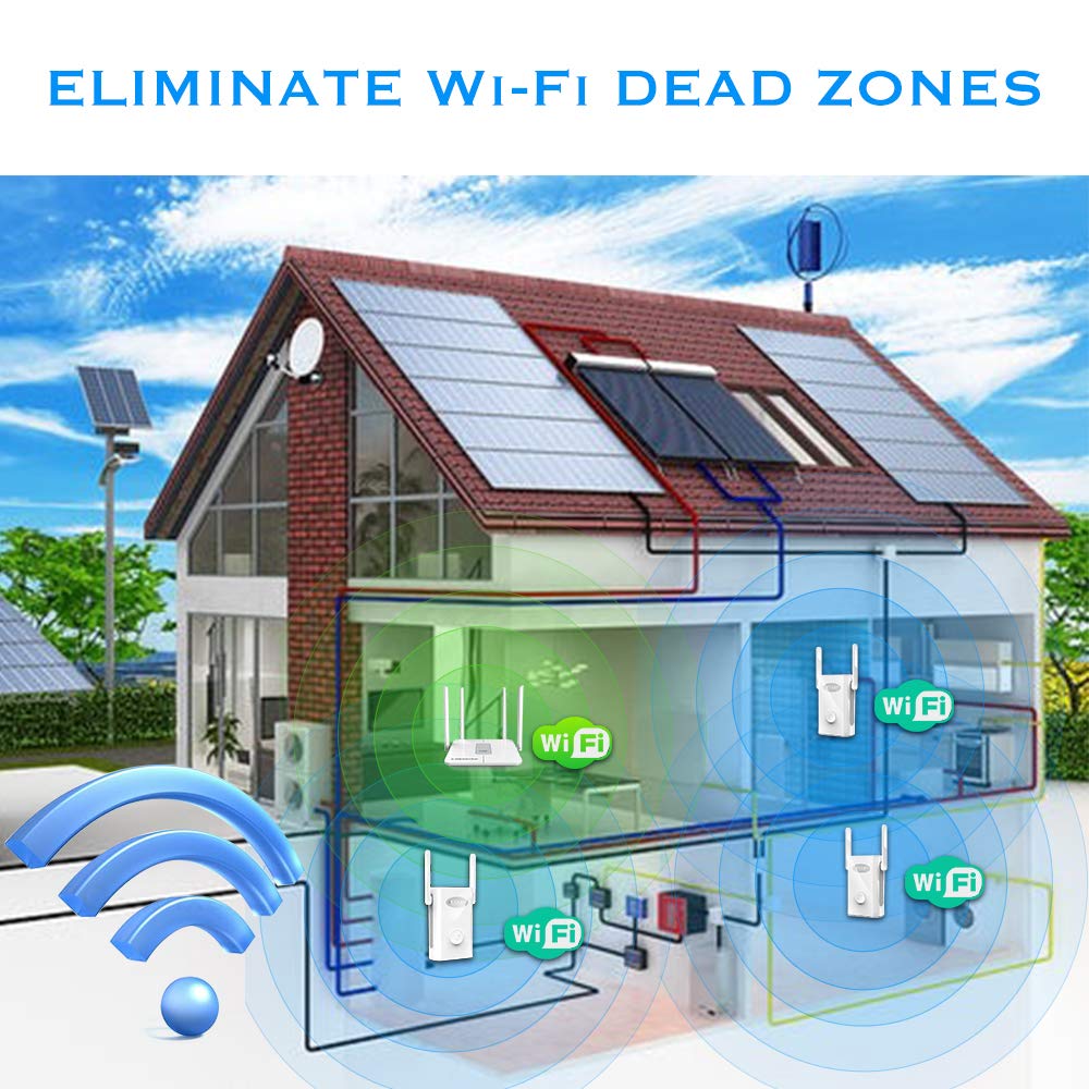 EDUP AC1200 WiFi Extender 2.4/5GHz Dual Band Wireless Booster WiFi Range Repeater Signal Amplifier to Smart Home & Alexa Devices (EP-2935)