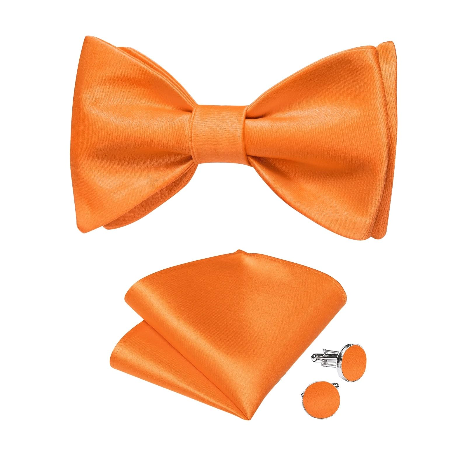JFDBGU Silk Bowties Wedding Party Groom Self-tie Bow Ties Hanky Cufflinks Sets Men Knots Gift