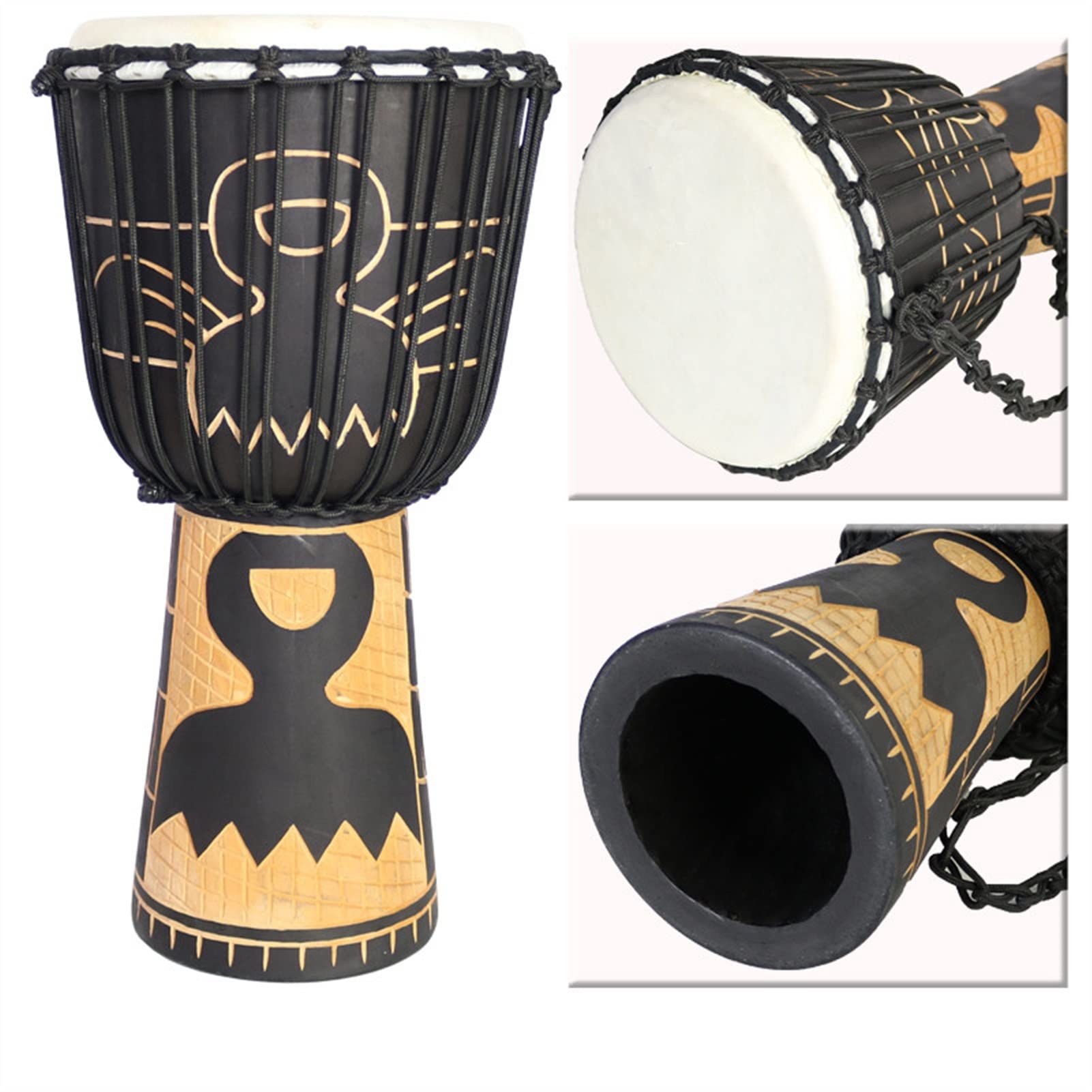 TSTS Tambor djembé Djembe CHATISKIN DE 10 PULGADOS Djembe Djembe NIÑO Principiante Instrumento DE TAMBOURINA DE Adultos