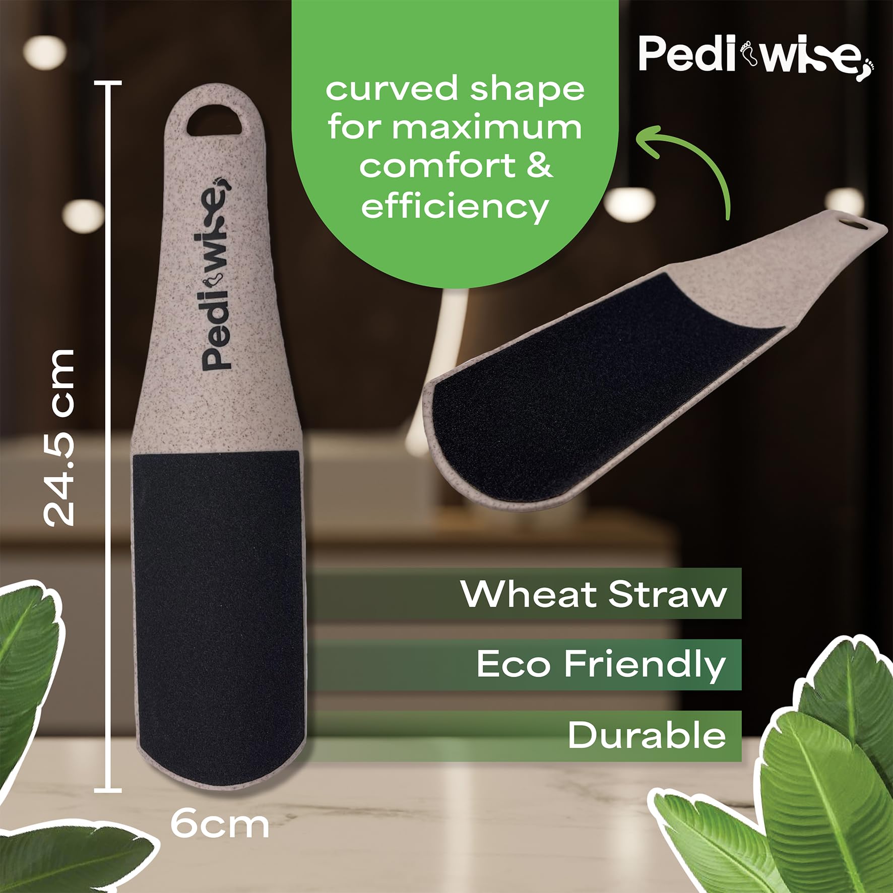 PEDI-WISE Double Sided Foot File – Extra Large Professional Foot Rasp ...