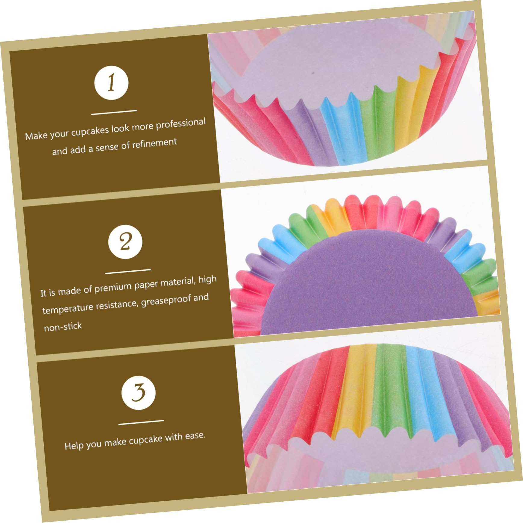 TOPBATHY 1000 Capacillos para Hornear Cupcakes, Papel Antigrasa Grueso, sin Olor, para Muffins y Dulces, Aniversarios y Baby Showers