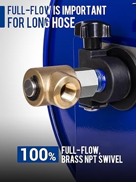 MEKOH Heavy Duty Pressure Washer Hose Reel 100FTx3/8 / 200FTx1/4, 4500PSI