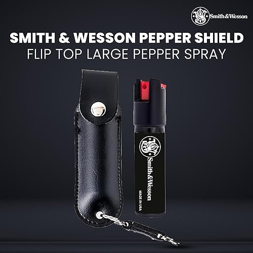 Miniatura 8 de Smith & Wesson Pepper Shield - Spray de pimienta grande de liberación rápida para mujeres, espray de autodefensa de fuerza policial