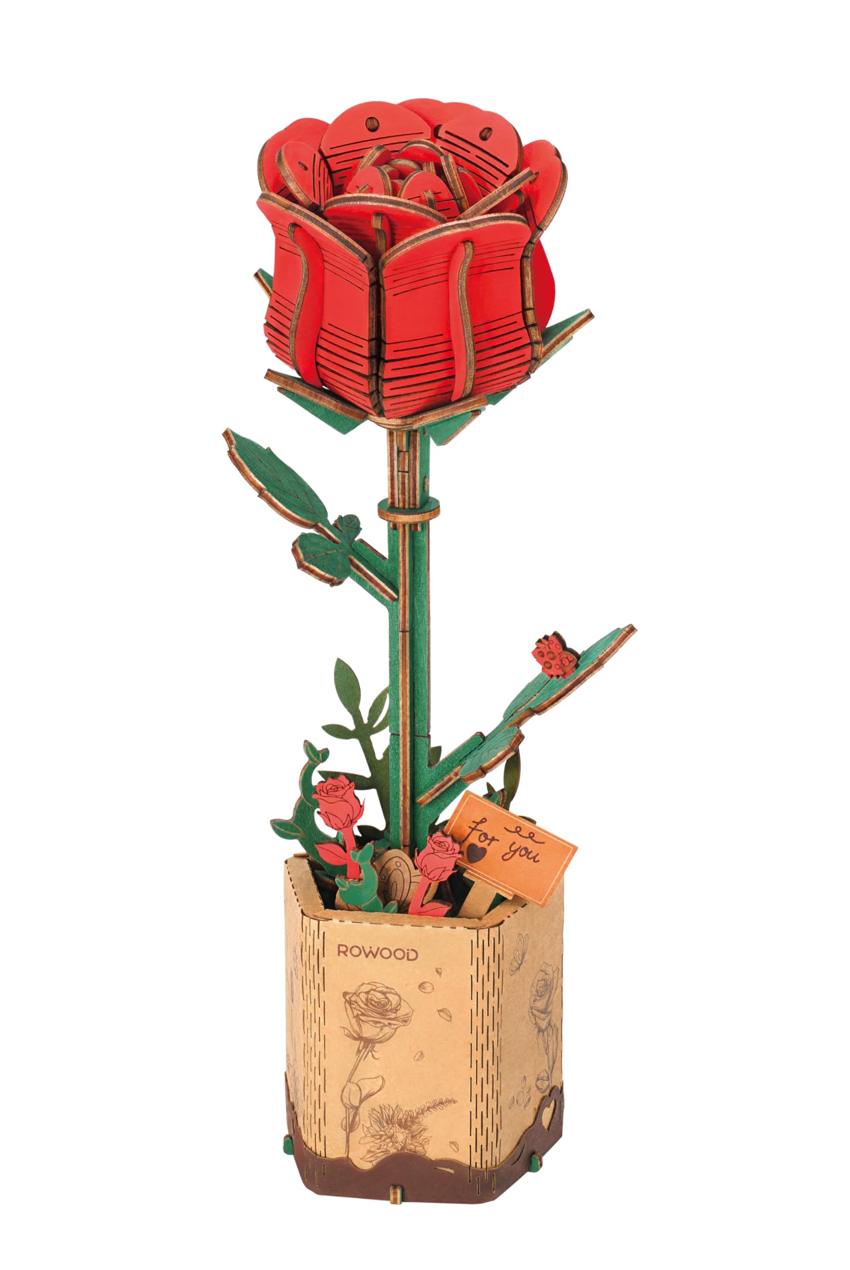 Amazon.com: rowood 3D Puzzle Wooden Flower,DIY Artifical