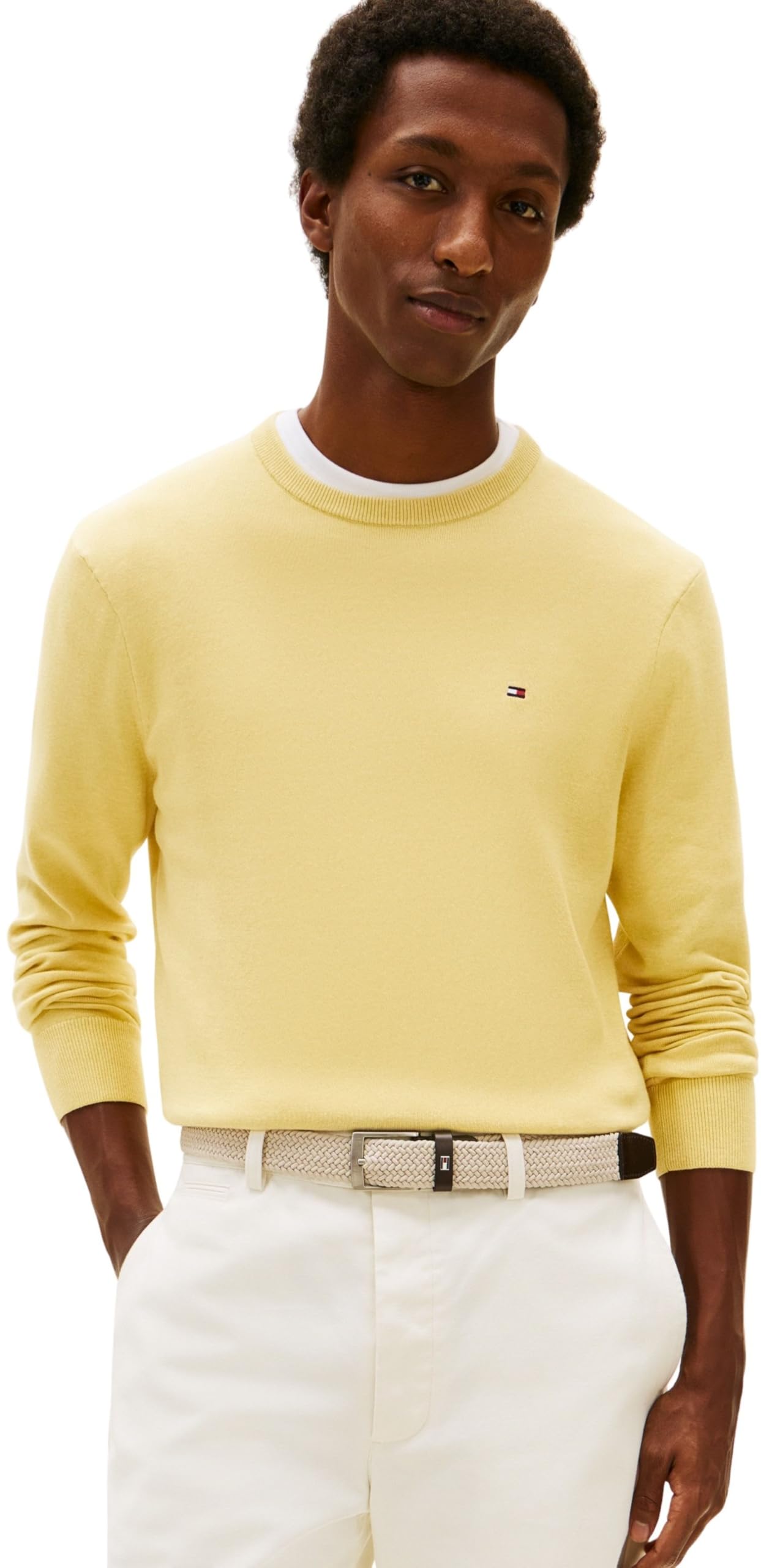 Tommy Hilfiger Herren Pullover Essential Cotton mit Rundhalsausschnitt