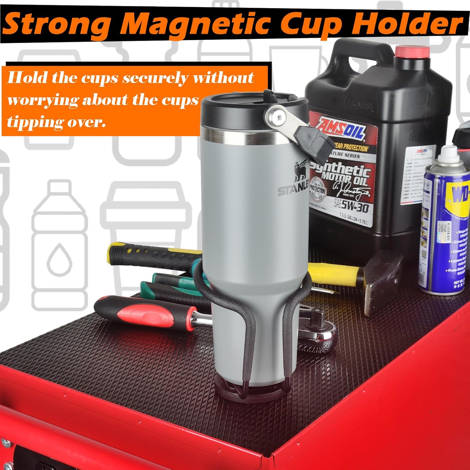 Grill Lights for Outdoor Grill, Magnetic Cup Holder Heavy Duty 2 Pack