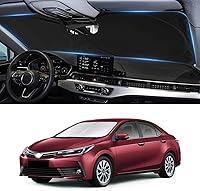 Vista 58 de Parasol, protector plegable para ventana delantera, plegable, visera para parabrisas 240T, cobertura completa para mantener el automóvil fresco