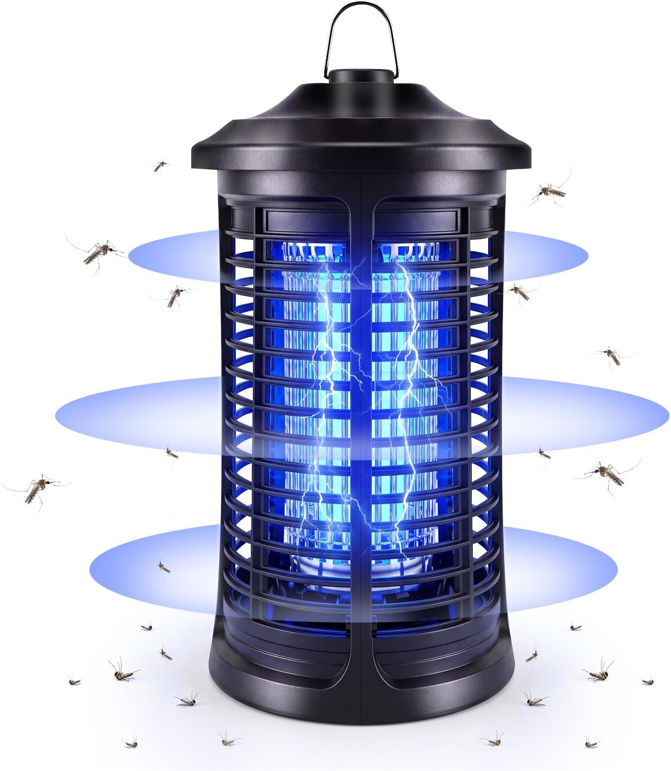 Electric Bug Zapper Indoor/Outdoor, 4200V High Powered Mosquito Zappers Killer, Waterproof Insect Fly Swatter Zapper Mosquito Trap Outdoor, Fly Killer, Insect Killer for Home,Garden,Backyard, Camping
