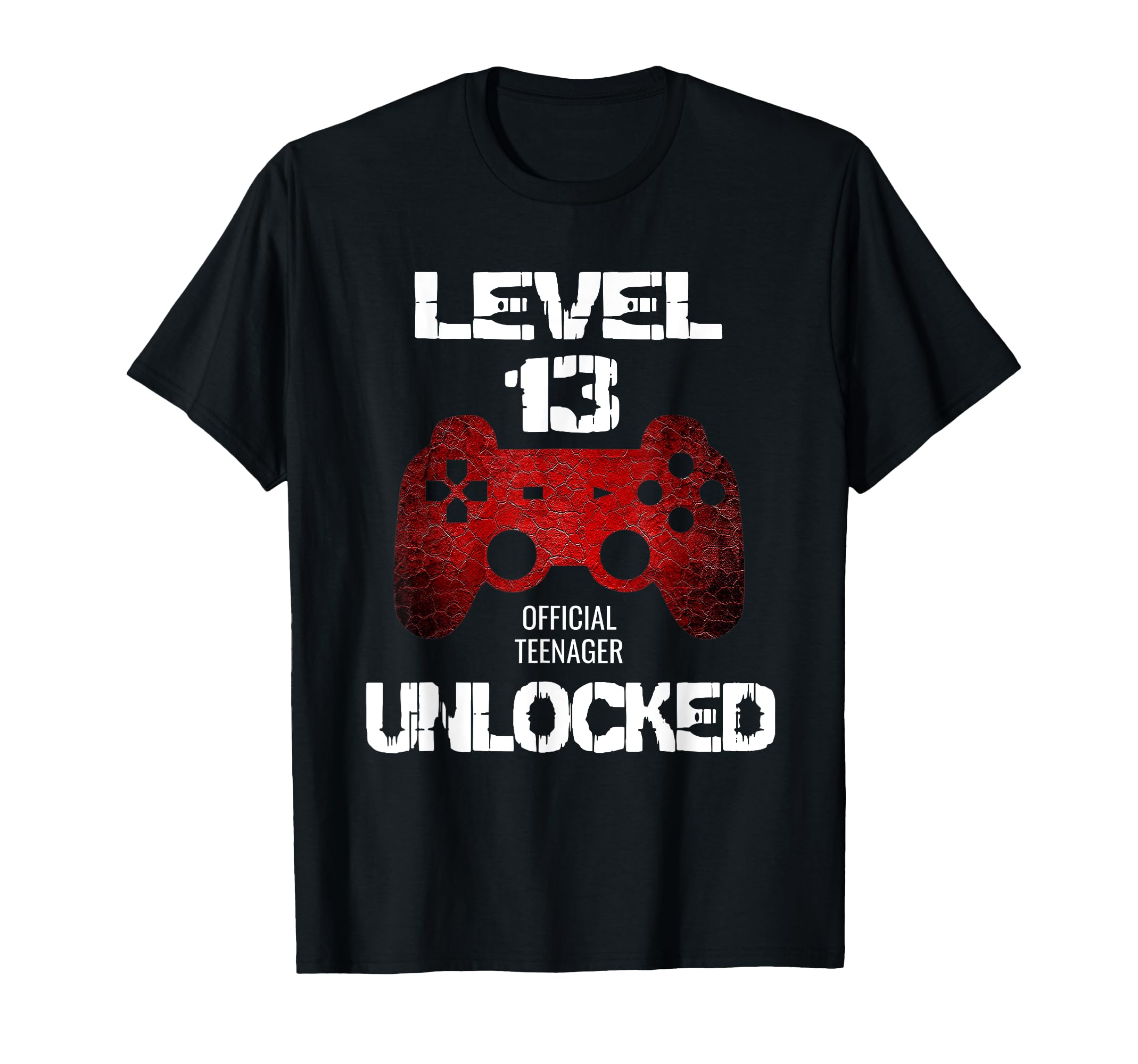 Level 13 Unlocked Official Teenager 13th Birthday Gamer Boys T-Shirt