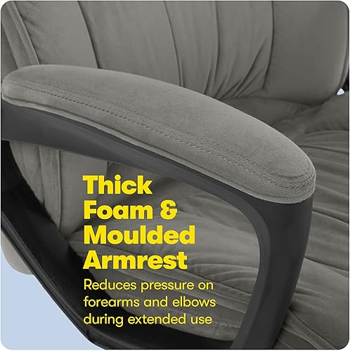 Miniatura 8 de Serta Silla de oficina ejecutiva Almohadas de cuerpo en capas tapizadas por computador ergonómicas Beige, Negro, Negro / Gris, Marrón, Carbón Gris