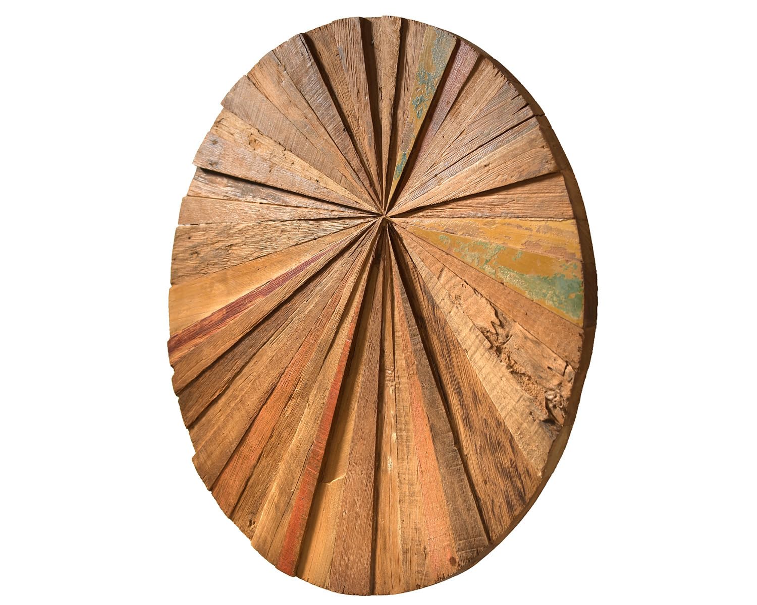 Balok Rund Wandbild Rund Recyclingholz Wandkunst Holzbild Treibholz Modern Art Kunst