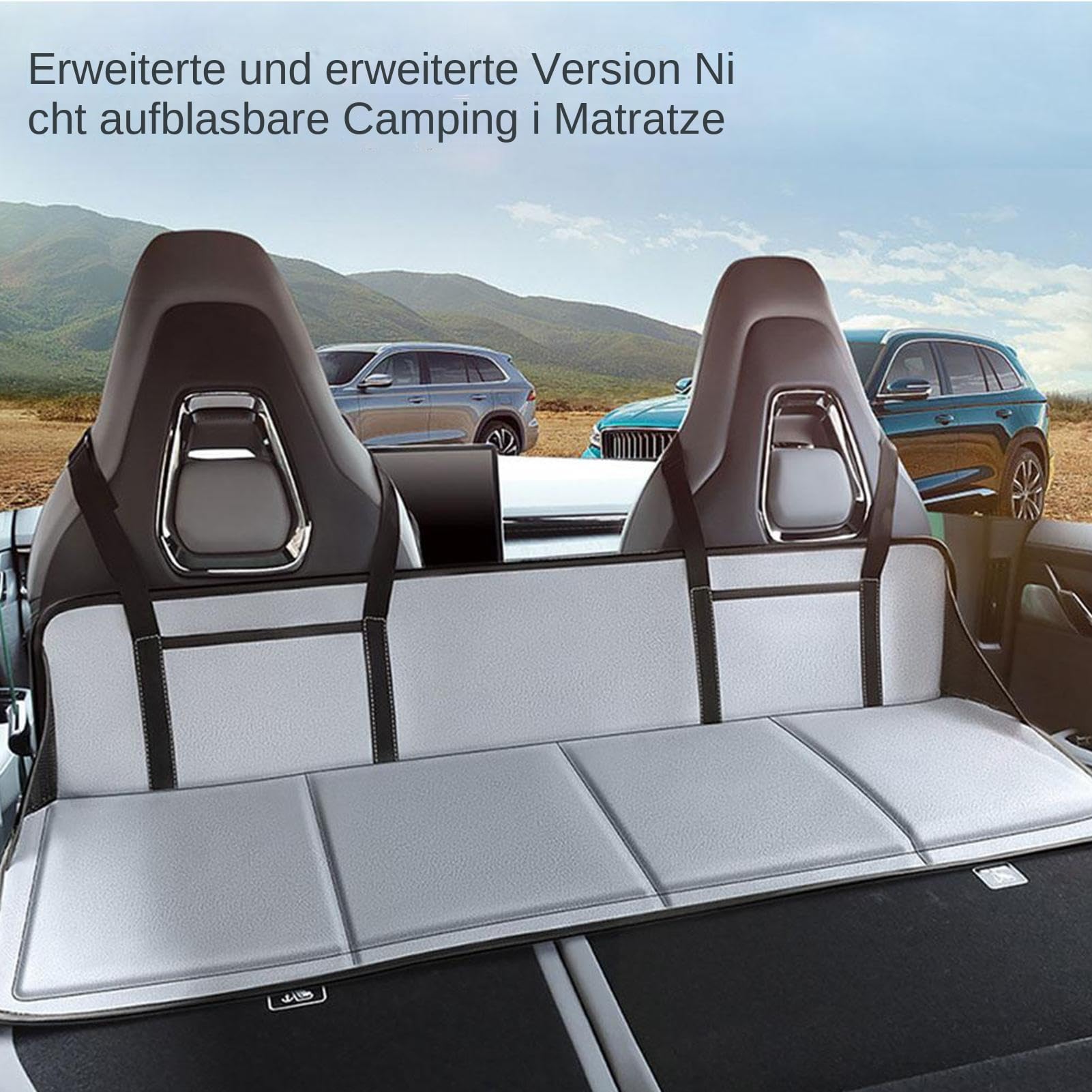 Non-Inflatable Car Bed Mattress - Car Rear Seat Mattress Extension Plate | Outdoor Car Boot Bed Mattress, Portable Back Seat Trunk Extender, Foldable Car Back Seat Folding Bed for Car, SUVs
