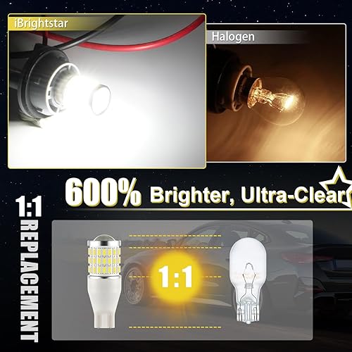 Miniatura 2 de iBrightstar Bombilla LED blanca 921, T15 912, bombillas LED de marcha atrás, superbrillantes para luces de estacionamiento, luces de respaldo,
