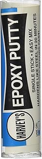 Harvey's 044150-12 Epoxy Putty, 2 oz, Plastic Tube, Gray/Beige, Sulfurous, Solid