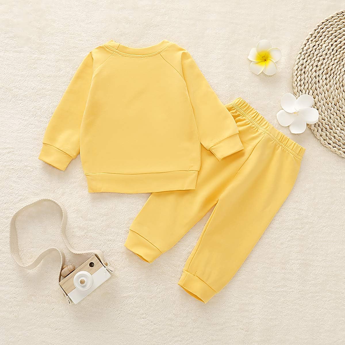 Happy Town Fall Outfits for Toddler Girl Boy Long Sleeve Top and Long Pants Set Toddler Sweatsuits