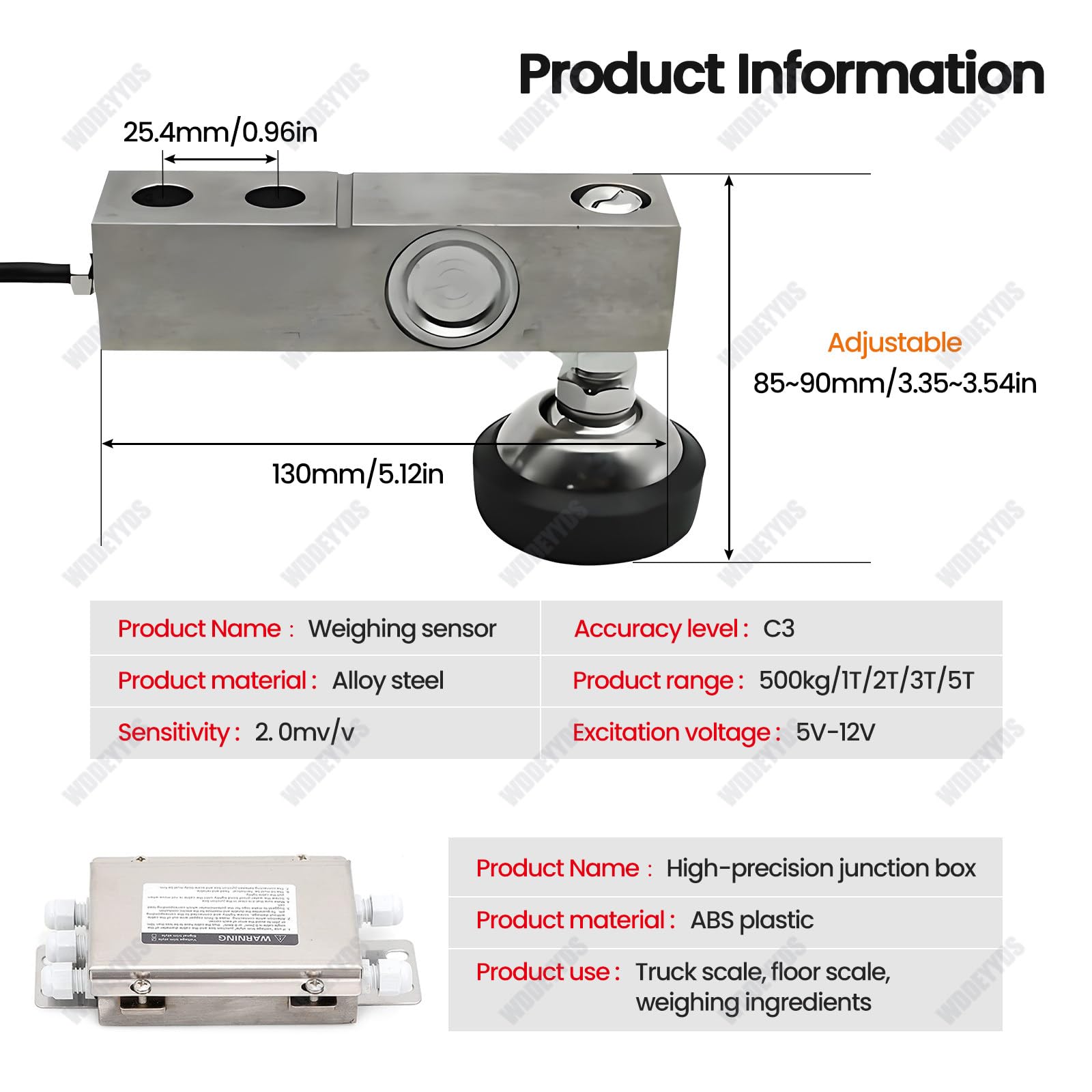 Livestock Scale Kit, 5000 kg / 11023 lbs Steel Beam Compression Load Cell Scales Floor Scale Kit for Animals Cattle Goats Pigs Horse Sheep with Weighing Indicator