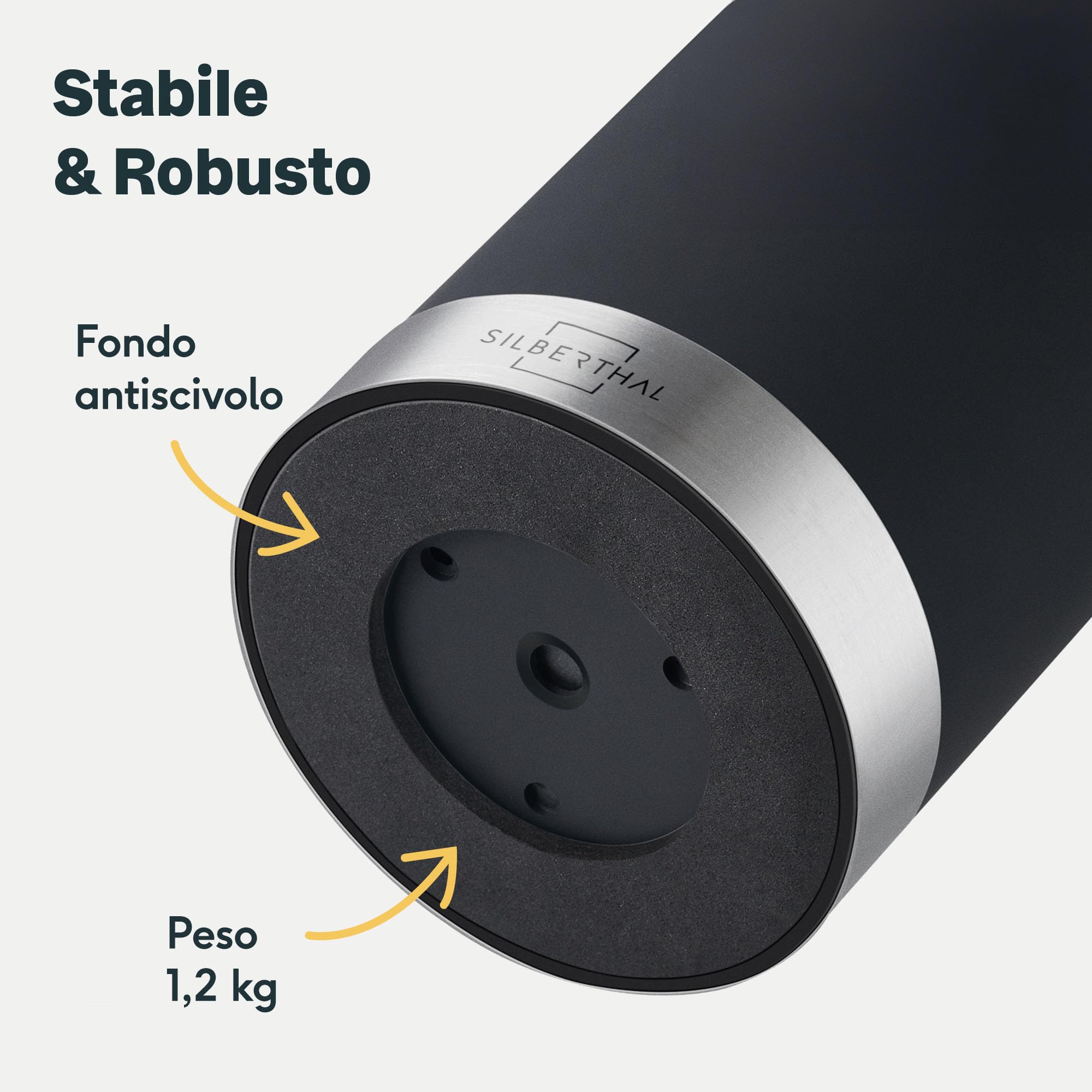 SILBERTHAL Ceppo portacoltelli vuoto e flessibile - Blocco portacoltelli da Cucina - Porta coltelli cucina Nero