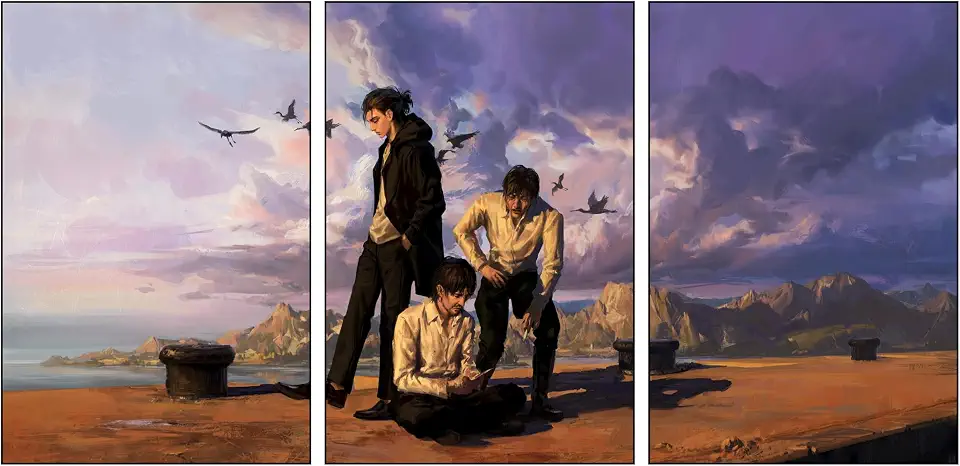 Wrap & Wish Attack on Titan Eren Yeager_1 Split Wall Posters Set (A4 Size, 9x12 Inch) | Pack of 3 | Vintage