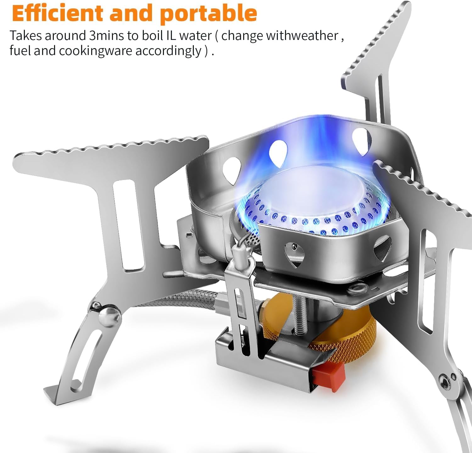 Magnova Portable Cooking Gas Stove,Outdoor Camping Stove with Piezo Ignition,Stainless Steel Folding Butane Gas Stove with Storage Box forBBQ,Hiking,Trekking,Traveling,Emergency Use(Without Cylinder) 2