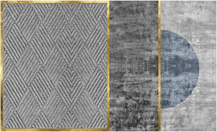 HBJWOV Nordic Carpet Leopard Pattern Geometric Non-Slip Bedroom Decor Carpets Thicken Bedside Soft Floor Mat(D)