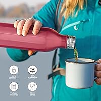 Vista 2 de Milton Bliss 600 Thermosteel - Botella de agua fría y caliente, 24 horas, 16.9 fl oz, color rojo